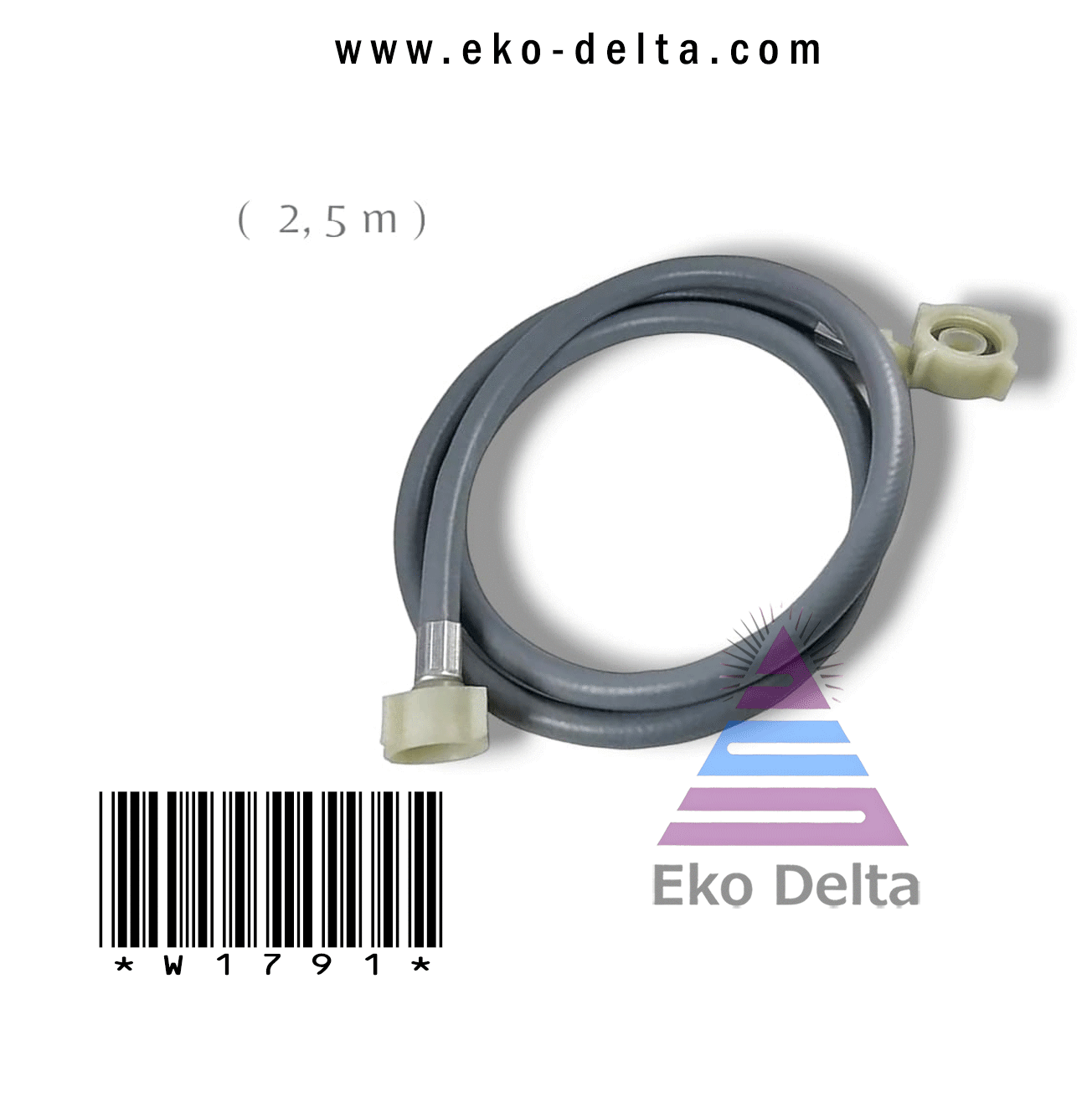 Çamaşır Makinesi Bulaşık Makine Su Giriş Şebeke Hortumu 250 CM 2,5M plastic 02 04 20