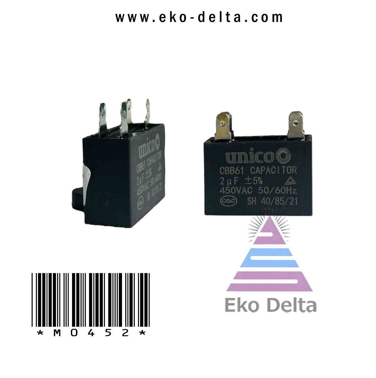 Kondansatör 2 UF Kare Artiko capictur 01 14 185 (Tek Fiyat)