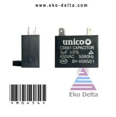Kondansatör 3 UF Kare Artiko  capictur 01 14 187