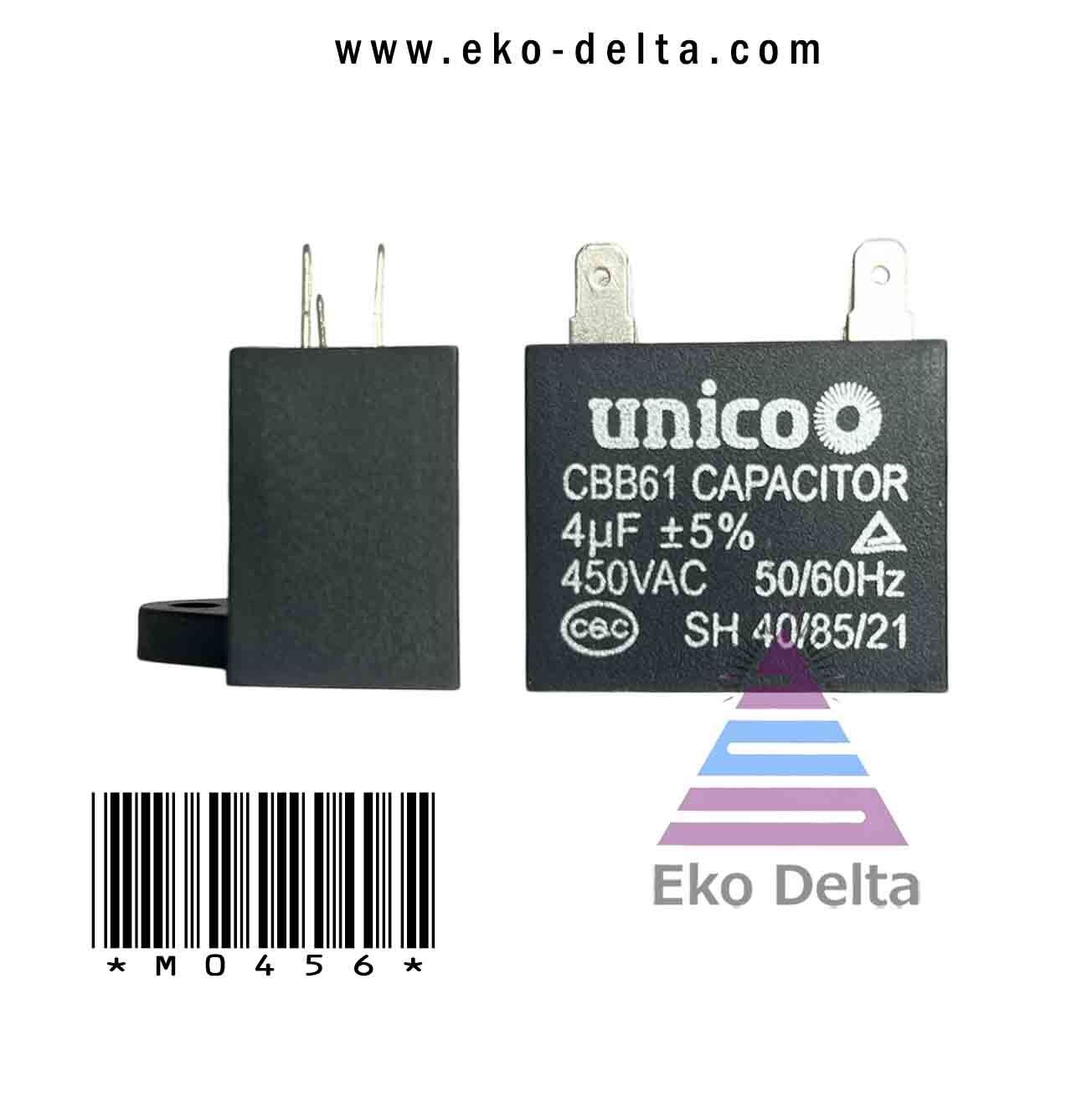 Kondansatör 4 UF Kare Artiko capictur 01 14 189