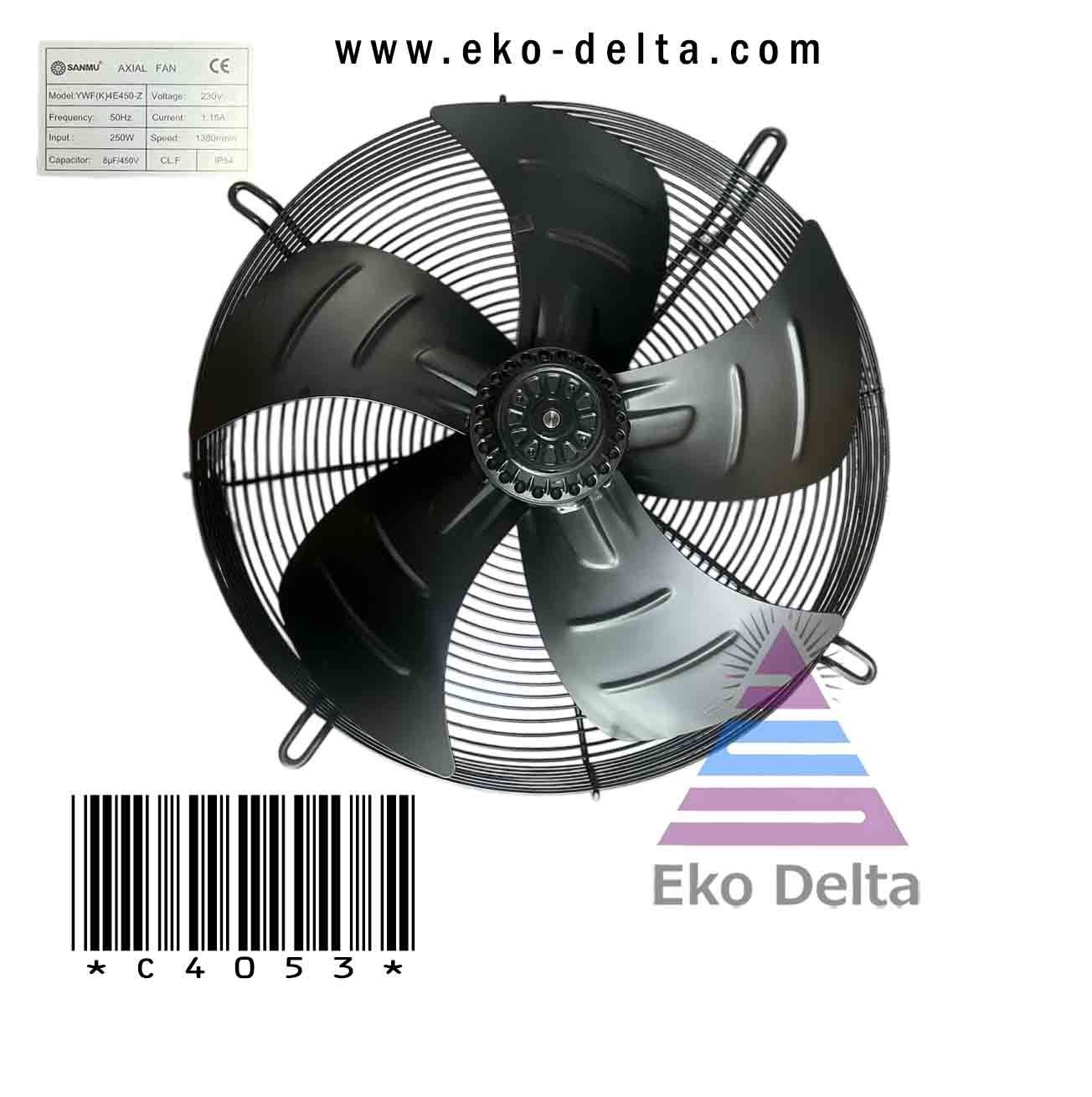 Aksiyel lionball 4e 450 mm 45 cm 1400rpm fan