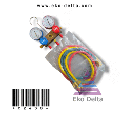 Gaz Saatı reftool CH 2\'li Manifold Avrupa Tipi R22-134-404-410    01 41 047 ch bm2-8g