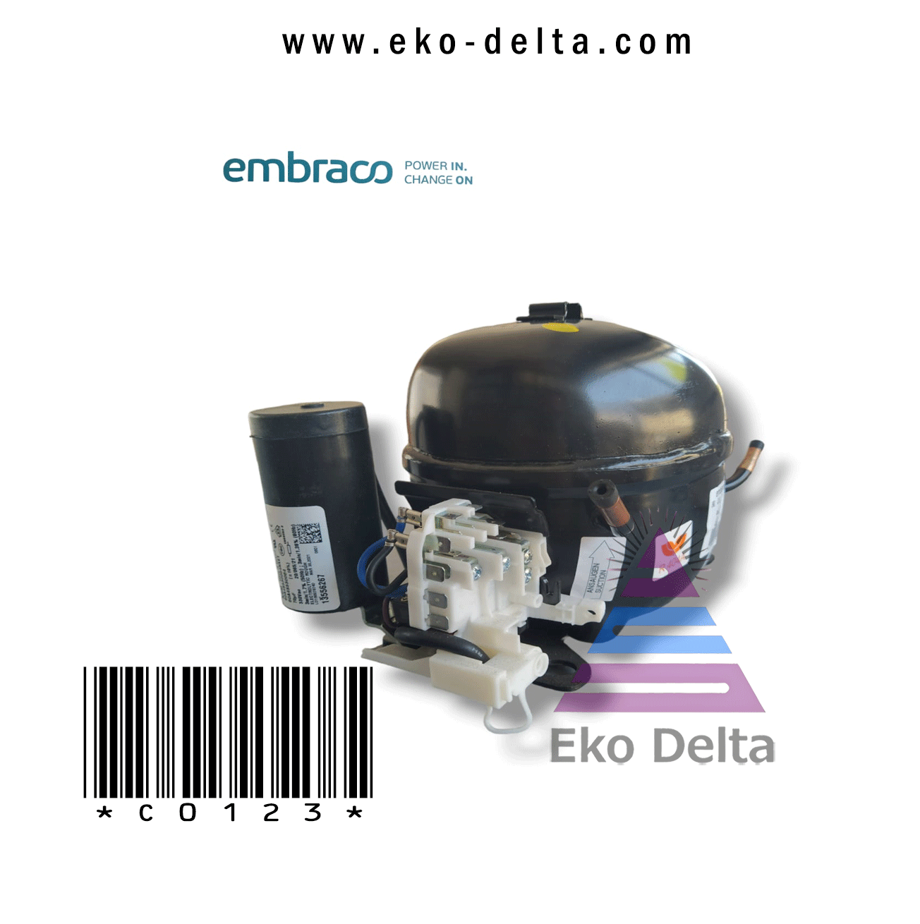 Kompresör Embraco R404A 1/3c+ LBP EMT 2125 GK