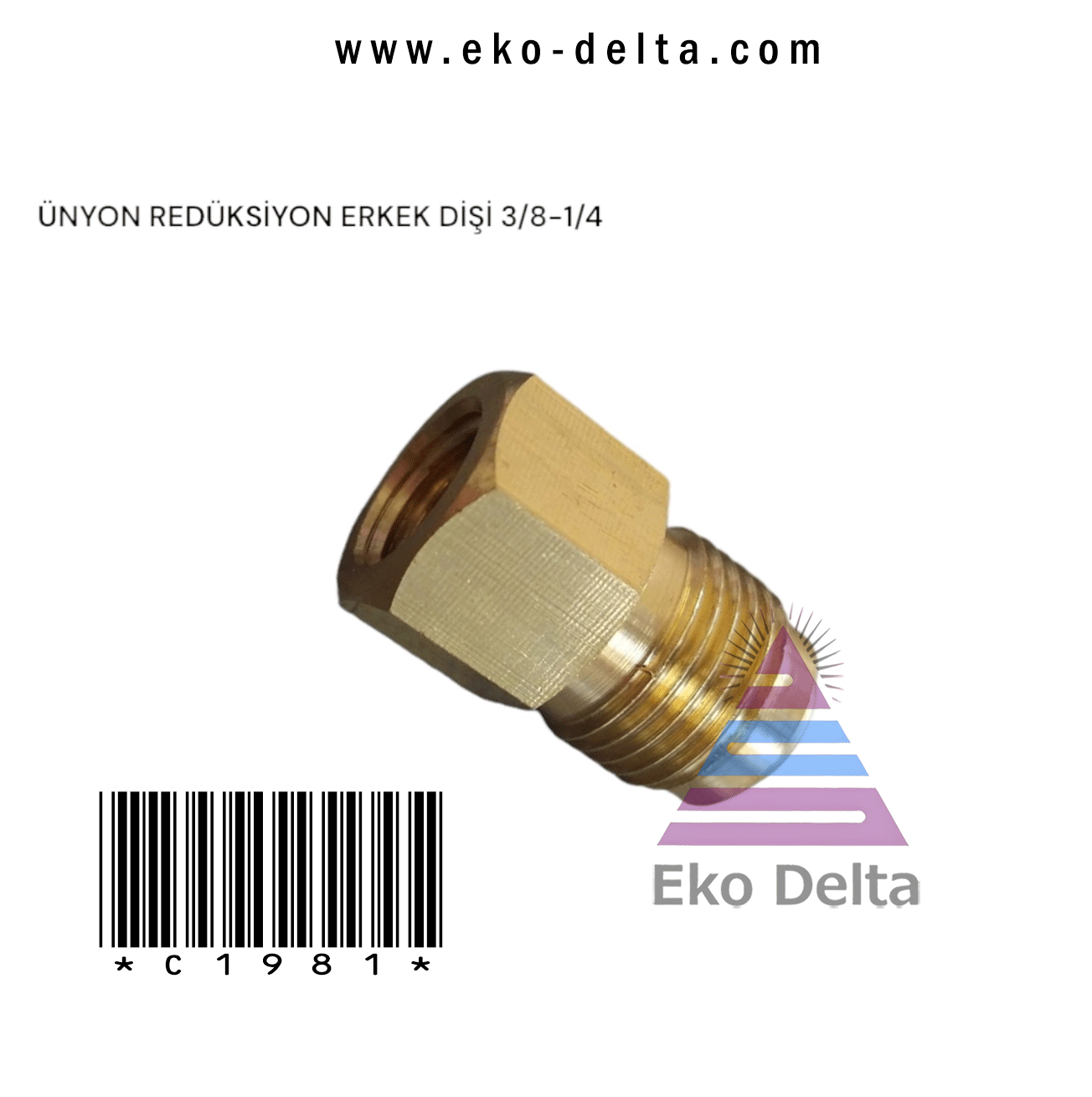 Ünyon Rediksiyon Erkek 3/8-Dişi 1/4 refbakır 01 16 21