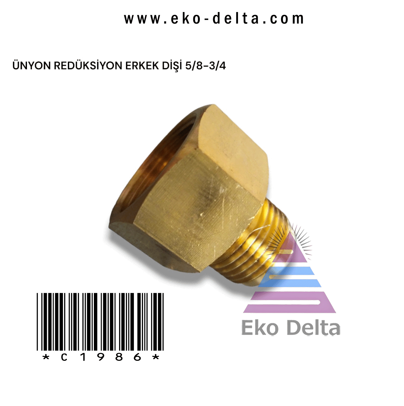 Ünyon Redüksiyon Erkek 5/8 Dişi 3/4 refbakır 01 16 26