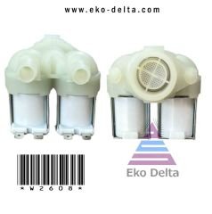 Ventil Arçelik  2\'li Plastik Geçmeli -  180 Yatay valv 02 03 30 2901250100 artiko 2729