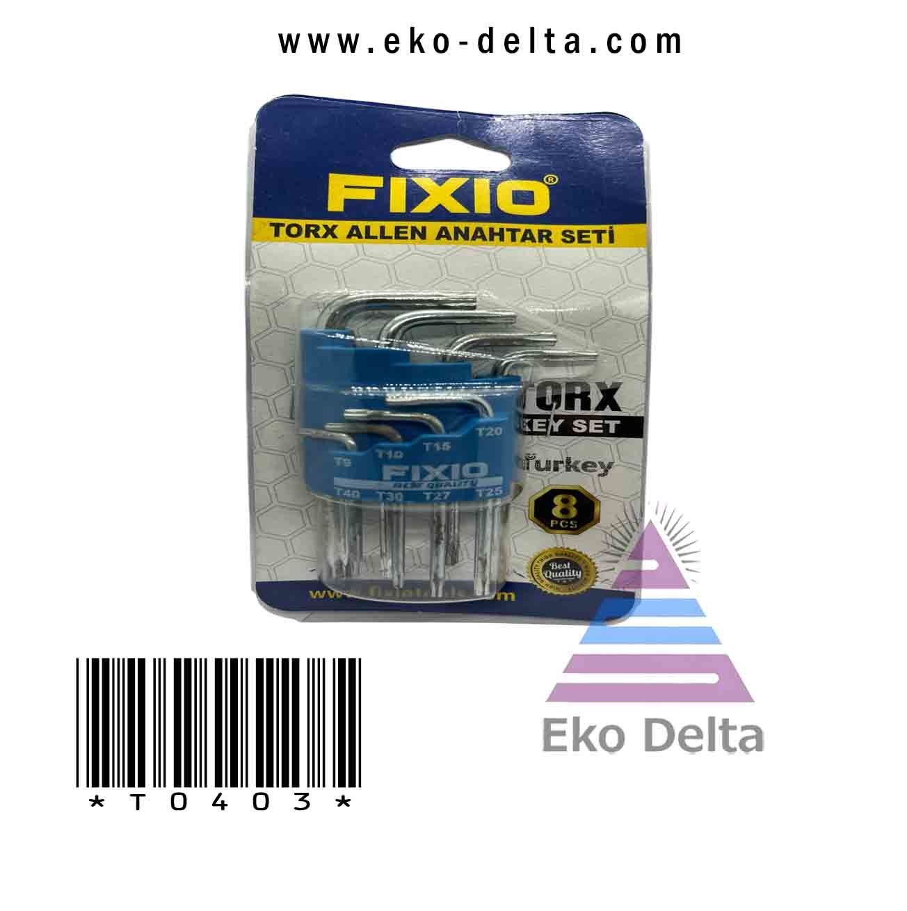 fixio çaki tipi torx allen anahtar takimi 8 li fc8080