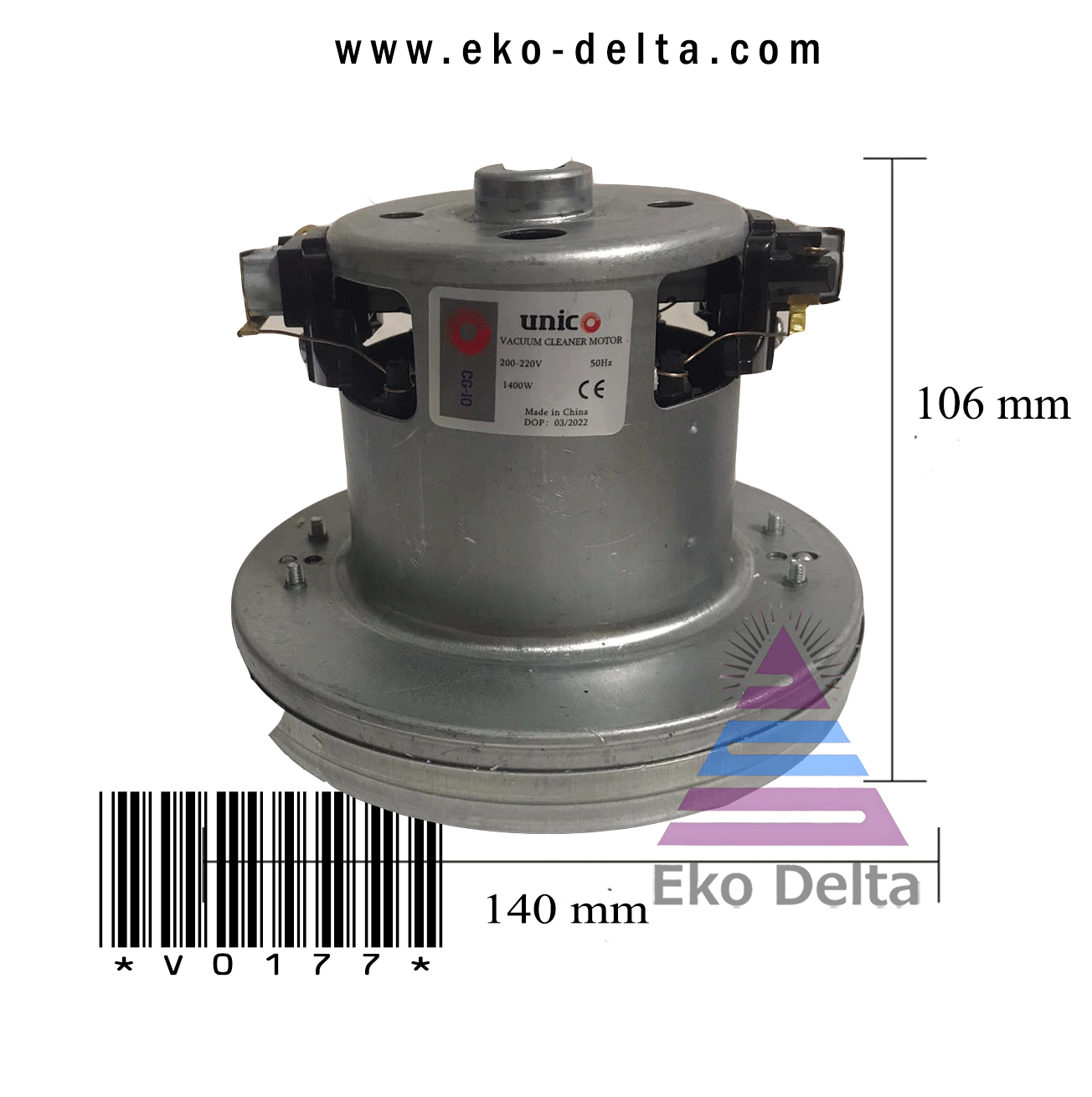 Süpürge Motoru 1400W Unico CG-10