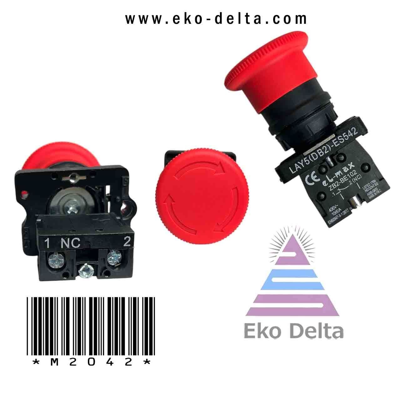 Lay5-es542 kalıcı acil stop buton 40mm