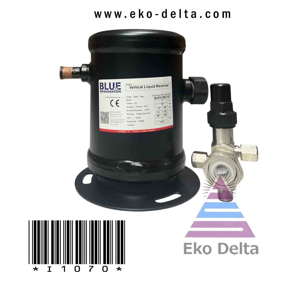 Blue blr/vlra-133 dikey likit deposu 1lt (yandan çıkışlı 3/8'')