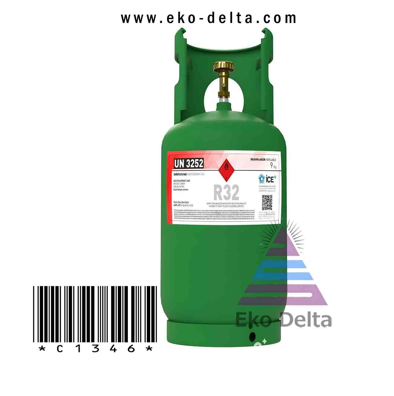 Tekrar doldurulabilir tüplü  d-gas r-32 9 kg